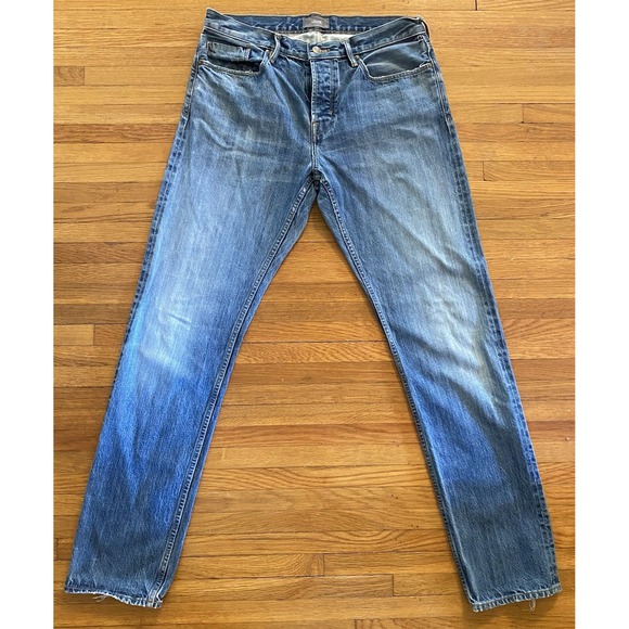 Vince Other - VINCE. Jeans Mens 32x33 Medium Wash USA Made Straight Button Fly Distressed